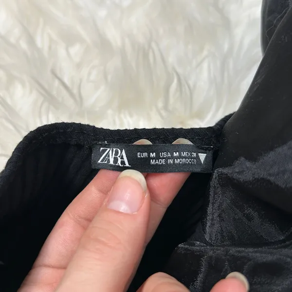 ZARA Crop Top Womens Size Medium Organza Party Glam Hollywood Avant Garde Bold - Image 8
