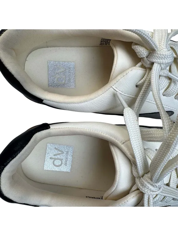 Dolce Vita Voyage Mixed-Media Retro Sneakers Ivory/Beige/Charcoal - Size 8.5 - Image 5