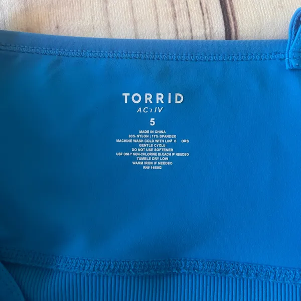 Torrid Blue Low Impact Sports Bra Size 5 - Image 7