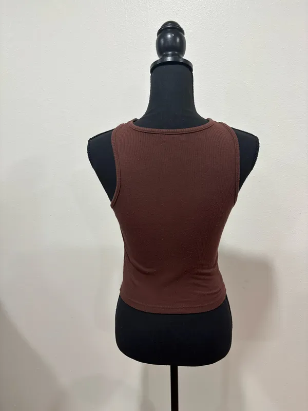 SheIn Brown Crop Top - Image 2
