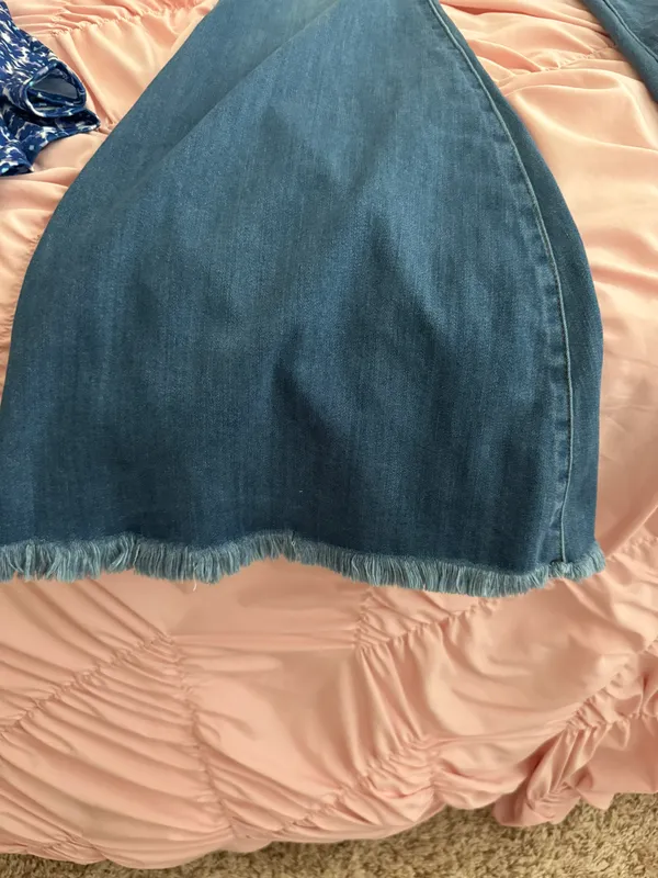 Vibrant Miu Brand New Boutique Bell Bottom Jeans - Image 3
