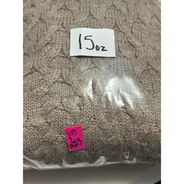 Willow Bay Cowl Neck Cable Knit Sweater Women's L Beige - Image 4
