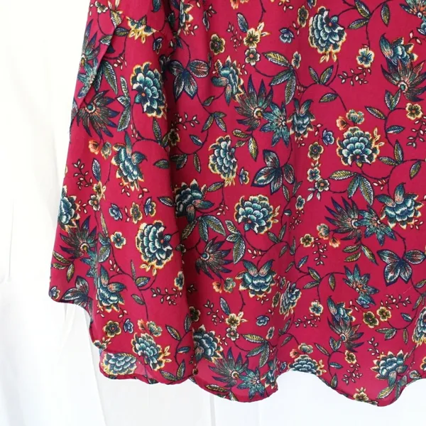 Pink Owl | Floral Patterned Bell Sleeve Blouse - Image 3