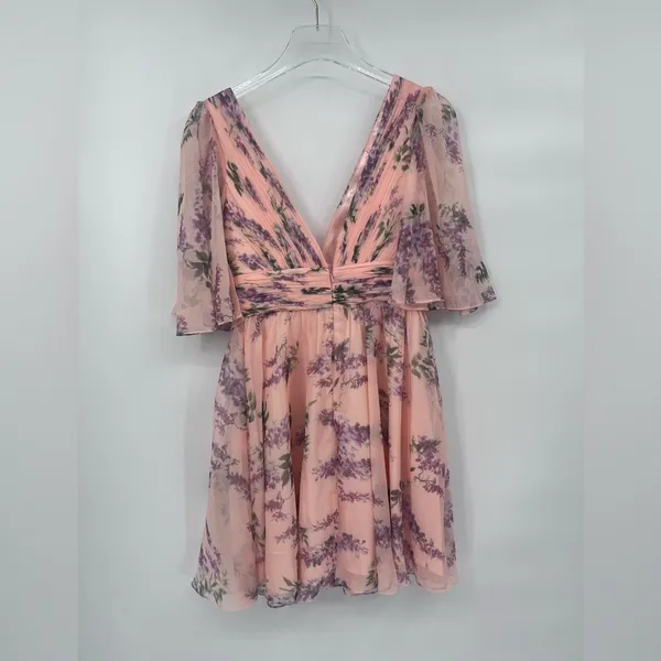 Mac Duggal Short-Sleeve V- Neck Mini Dress size‎ 2 NWT - Image 4