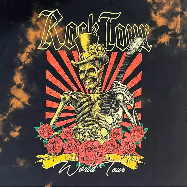 Vintage Inspired Rock n Roll Tie Dye T-Shirt - Image 2