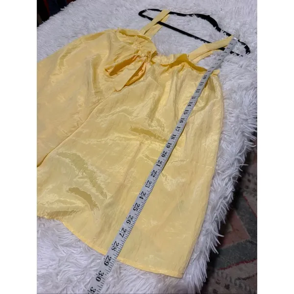 NEW Intimately Free People Forever Young Satiny Romper in Yellow Small - Image 5