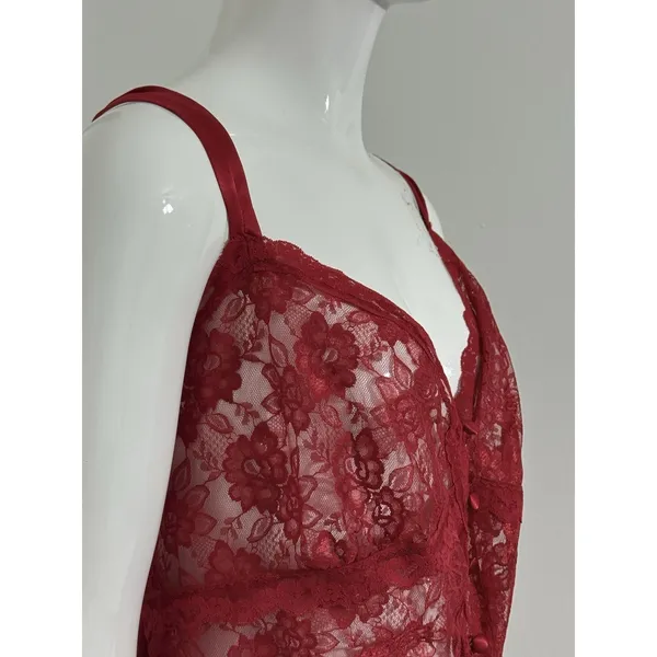 VTG Honor Intimates Women’s Size XXL Floral Lace Teddy Lingerie Nightie Bodysuit - Image 4
