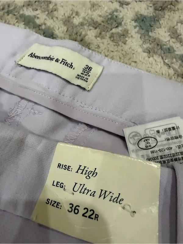 Abercrombie & Fitch NWT Lavender High Rise Ultra Wide Pants 22R 36 - Image 5