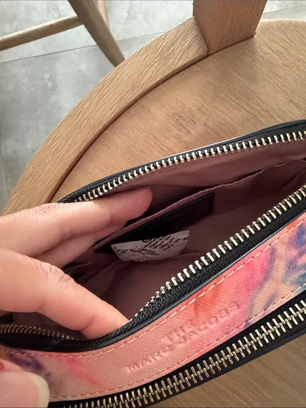 NWT Marc Jacobs The Snapshot Watercolor Crossbody Pink Leather - Image 11