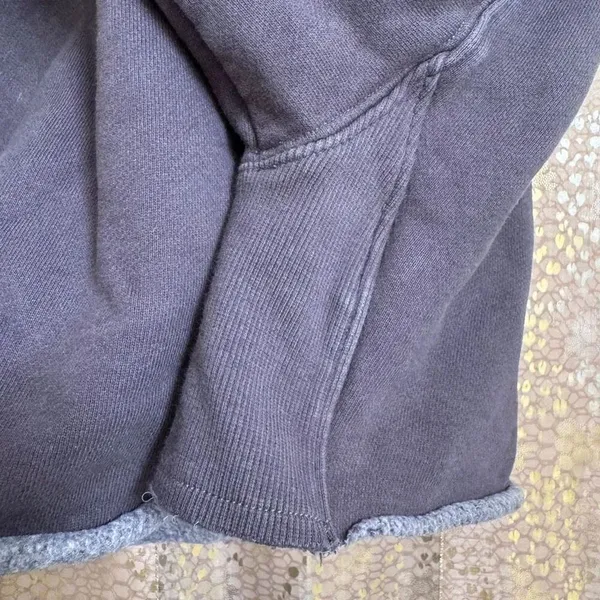 TNA Aritzia Charcoal Gray Cozy AF Fleece Cropped Long Sleeve Sweater Small 1 - Image 6