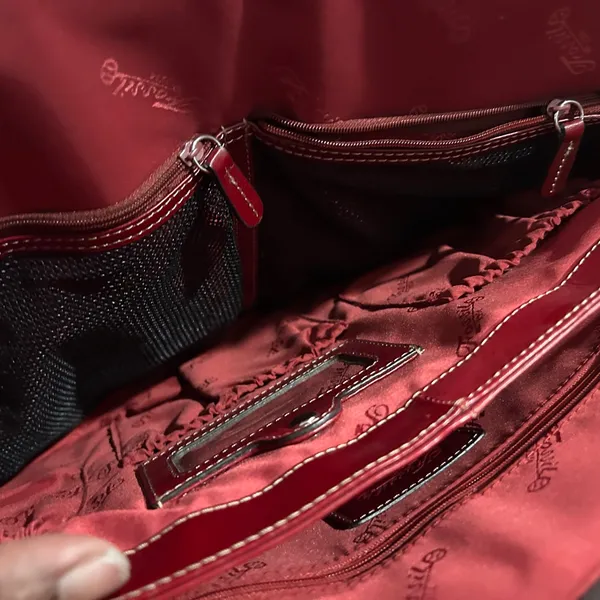 Fossil Elegant Red Leather Tote Bag - Image 11