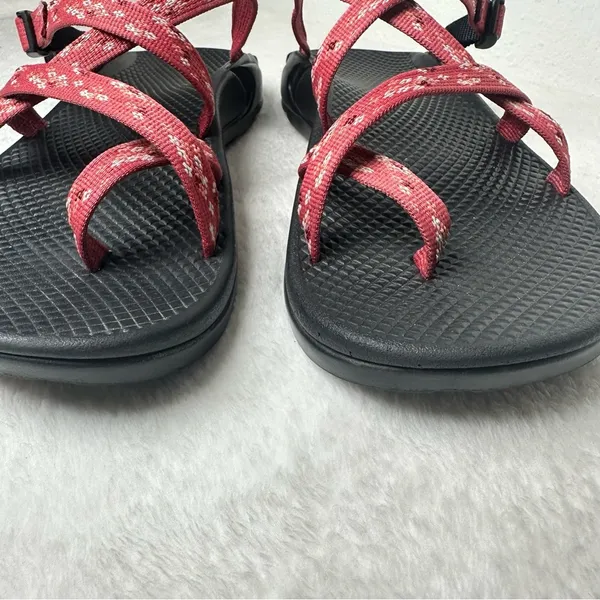 Chaco Arch Support Women's Sandals in Pink Adjustable Straps in Black Sole W9 - Image 14