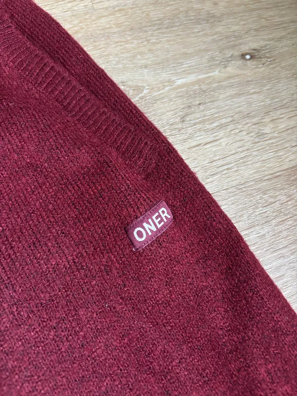 Oner Active Oversized Knit Straight Leg Pants Rosewood - Image 7