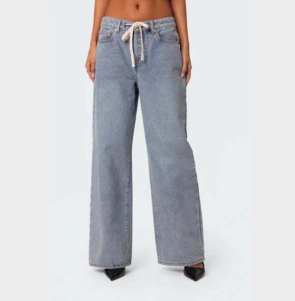 Edikted Baggy Low-Rise Jeans - Image 5
