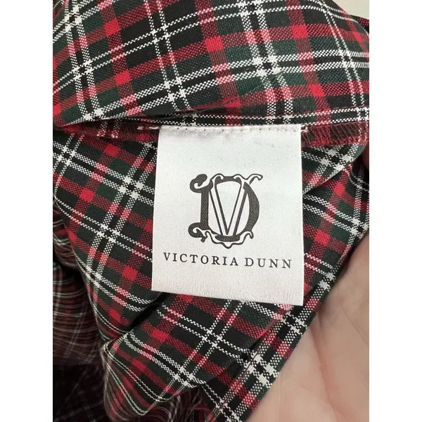 Victoria Dunn Stewart Tartan Plaid Maxi Dress Size XS Red Folly Holly‎ New $195 - Image 7