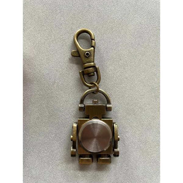 Vintage Women's Bronze Robot Keychain Watch - Image 2