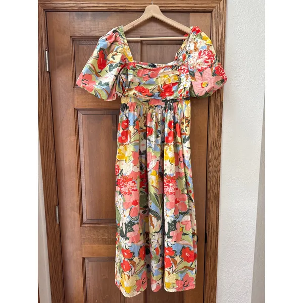 NOBODY'S CHILD Nova Floral Print Midi Dress Size Medium - Image 4