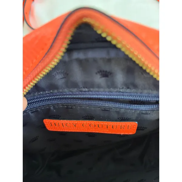 Juicy Couture Neon Orange Crossbody Bag Y2K Barbiecore Citrus Pop‎ Purse Bright - Image 10