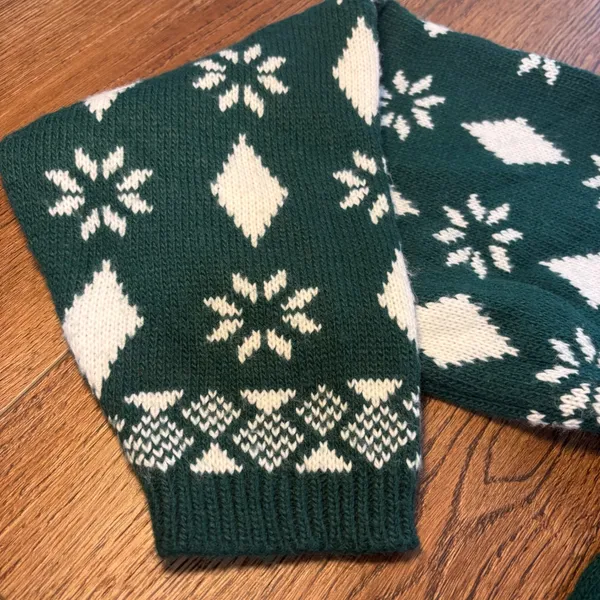 VTG‎ 90s Sweetbriar USA Snowflake Ugly Christmas Knit Sweater Womens Large Bell - Image 7