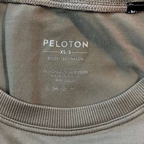 Peloton Women’s Size XS S Tank Top Sleeveless Shirt Workout Athletic Taupe - Image 4