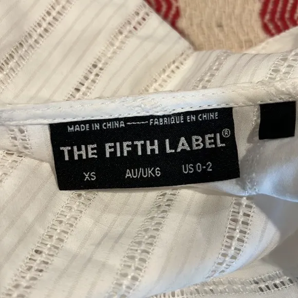 The Fifth Label XS White‎ Striped Peplum Top | Romantic | Lined - Image 6