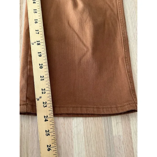 Judy Blue Jeans Womens‎ 13/31 Brown Garment Dyed Wide Leg Crop High Waist #J13-7 - Image 12