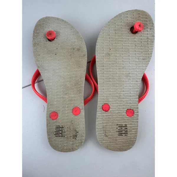 Havaianas Leopard Print Flip Flops Orange Thong Sandals Size US 6 EUR 37‎ 38 - Image 7
