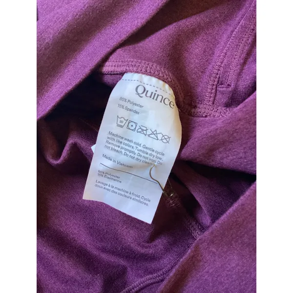 Quince Ultra-Soft High-Rise Legging Heather Barolo Burgundy LB115138 Medium - Image 6