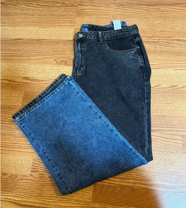 Color Block Jeans Wide-Leg - Image 6