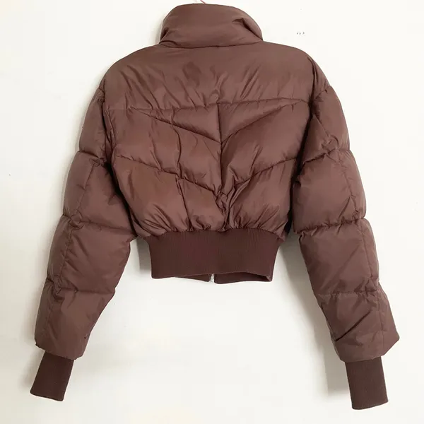 Alo Yoga Cropped Atmosphere Puffer Brownstone XS - Image 8