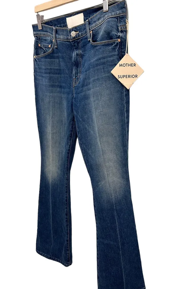 MOTHER The Weekender Flare Jeans Size 29 ITS A SMALL WORLD color NWT - Image 5