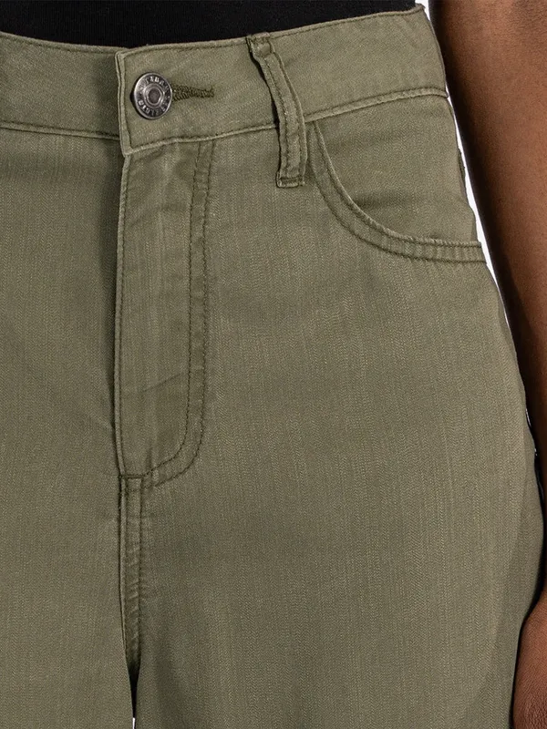 Kut From The Kloth Sienna High RIise Wide Leg‎ - Olive Green 2 - Image 4