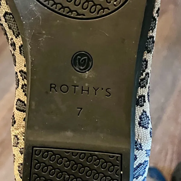 Rothy's The Flat Leopard Print Knit Round Toe Ballet Flats Size 7 - Image 7