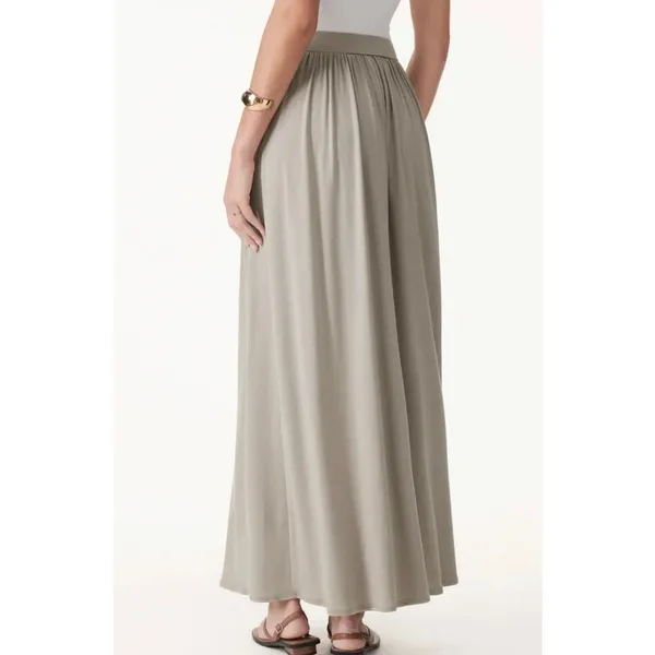 NWT OGL Women’s Large Smoky Navy Midi Skirt A-Line Pull-On Casual Comfort - Image 5
