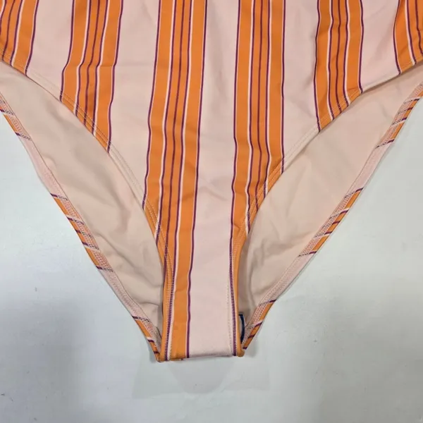 Tularosa Knotted One Piece in Tangerine Stripe - Image 4