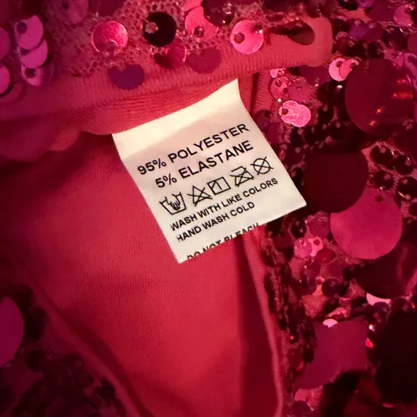 NWT Women's Rose Red Sequin Mini Skirt Sparkly Party Festival Large - Image 4