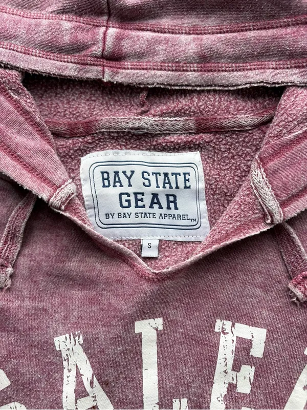 Bay State Gear Salem MA Hooded Pullover Sweatshirt Vintage Wash Dusty Pink Sm - Image 2