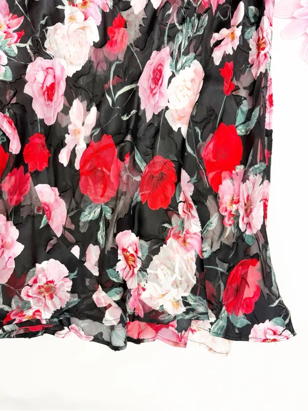 Victoria’s Secret Atelier Noir Burnout Satin Silk Plunge Gown Maxi Slip Chemise - Image 9