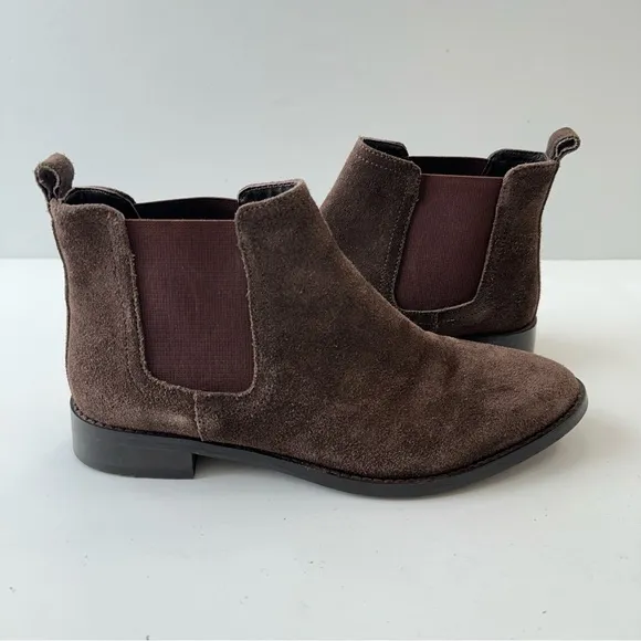 DNA Footwear Ankle Chelsea Boots‎ Booties Womens Size 37 Elastic Suede Brown - Image 6