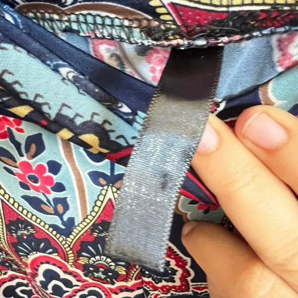 Blue Paisley Palazzo Pants Wide Leg Boho‎ Bohemian Festival Retro Small - Image 3