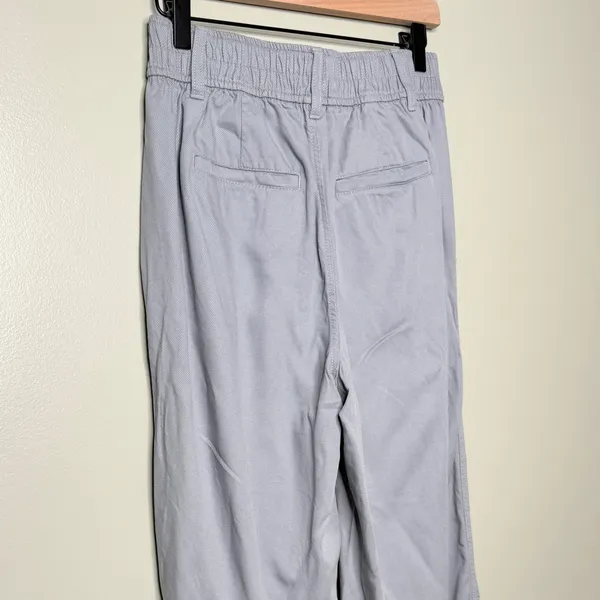 Madewell The Petite Neale Straight Leg‎ Pants Drapeweave Overcast Blue 4 Petite - Image 8