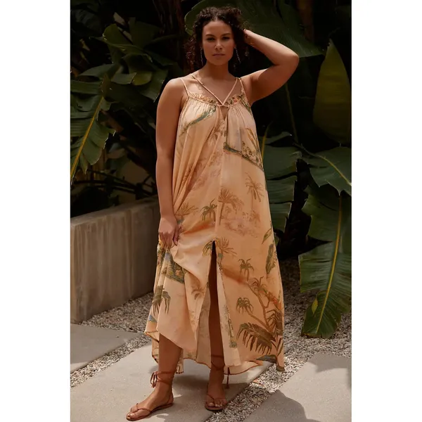 NWT Anthropologie TAHNEE KELLAND Strappy Midi Dress Tropical Print Medium - Image 15