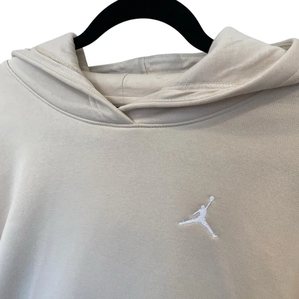Jordan Brooklyn Fleece Hoodie In Biege Size Large - Image 6