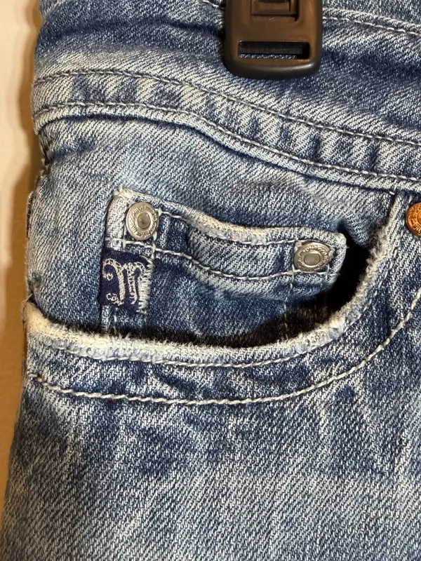 Y2K Miss Me Low Rise Bootcut Denim Jeans Women's 28 Rodeo Flap Pockets Festival - Image 8