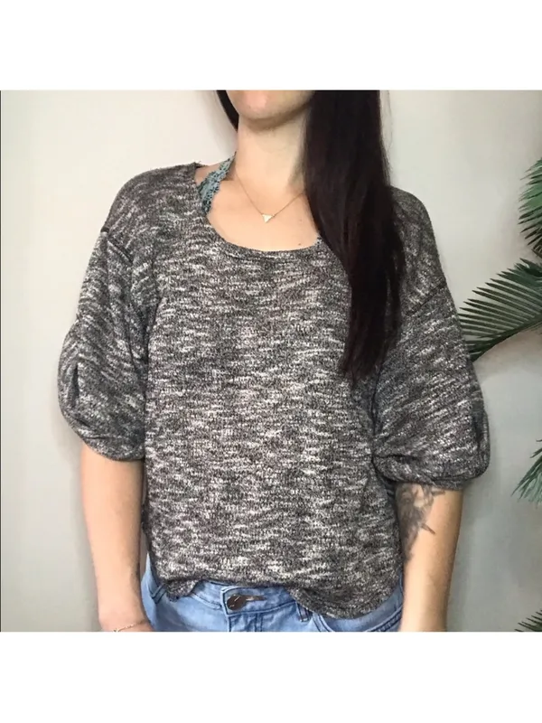 📦 Free People Beach Marled Grey Pullover Sweater - Image 5