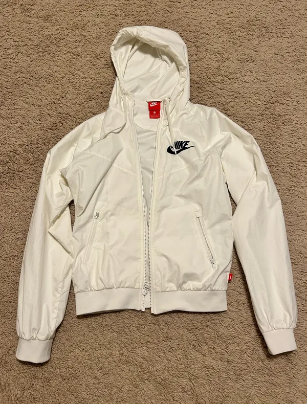 Nike Windrunner Jacket Zip-Up Hoodie White - Image 4