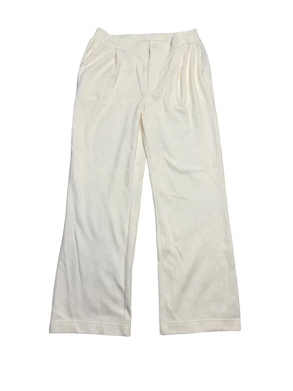 🤍 Varley Aberdeen Straight Leg Pant Cord Sweat Cream Medium 🤍 - Image 2