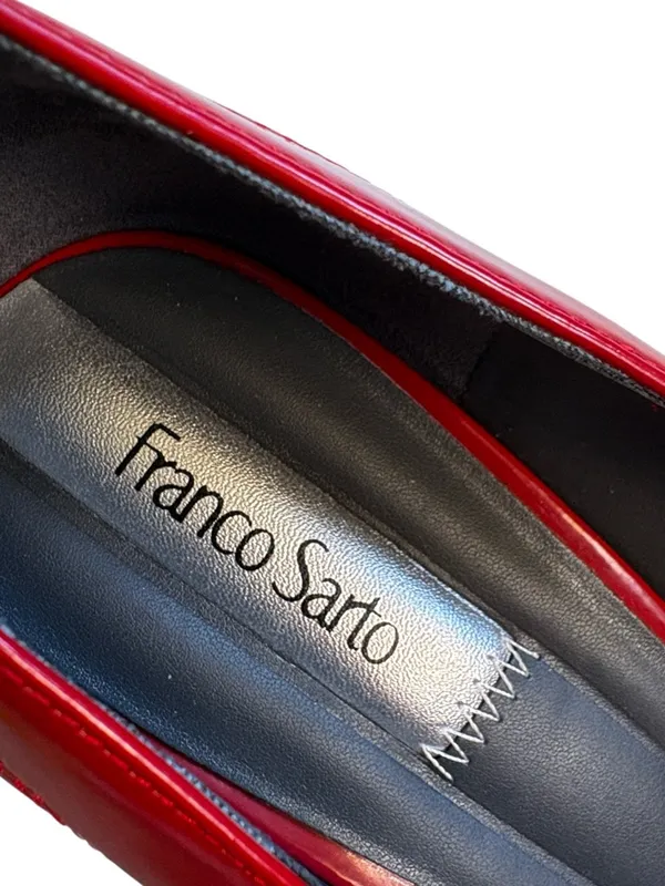Like New Franco Sarto Pointed Toe Heels Red Size 10 Wide - Image 3