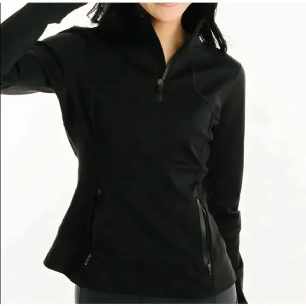 Zyia Active black fitted Flight M Athleisure workout jacket - Image 3