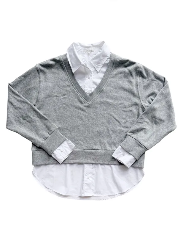 Z Supply Ellie Twofer Sweatshirt Size Small - Image 2